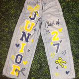 Custom Senior Jeans DEPOSIT | Class of 2027 | Graduate | Graduation